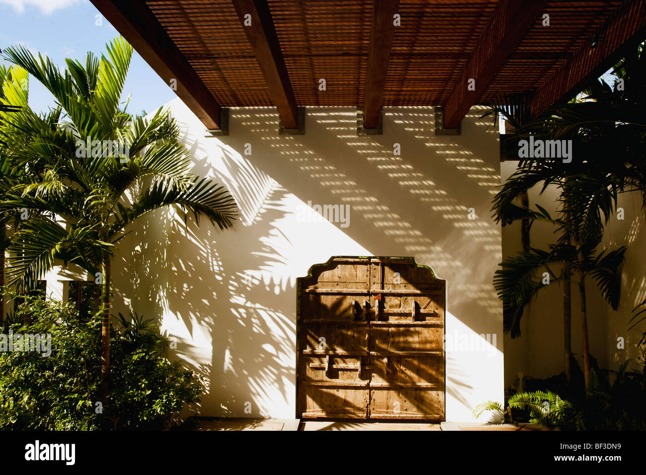 Porch of a building Stock Photo