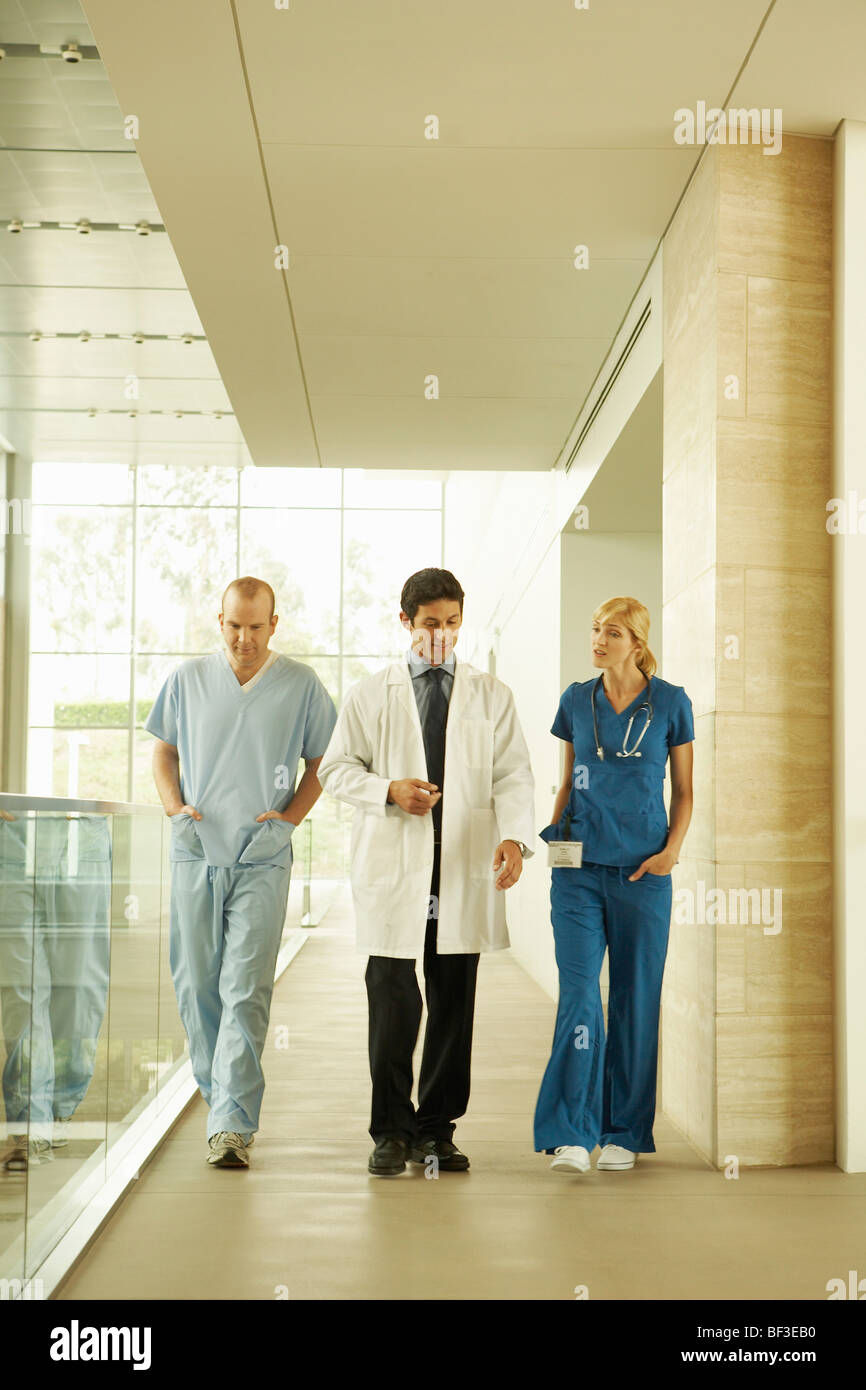 Medical personnel in modern facility Stock Photo