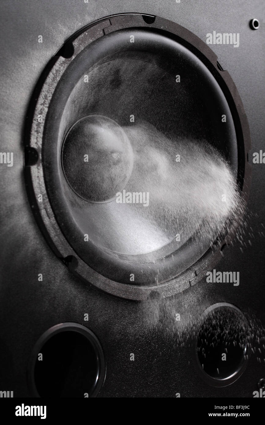 Audio speaker blow dust Stock Photo Alamy