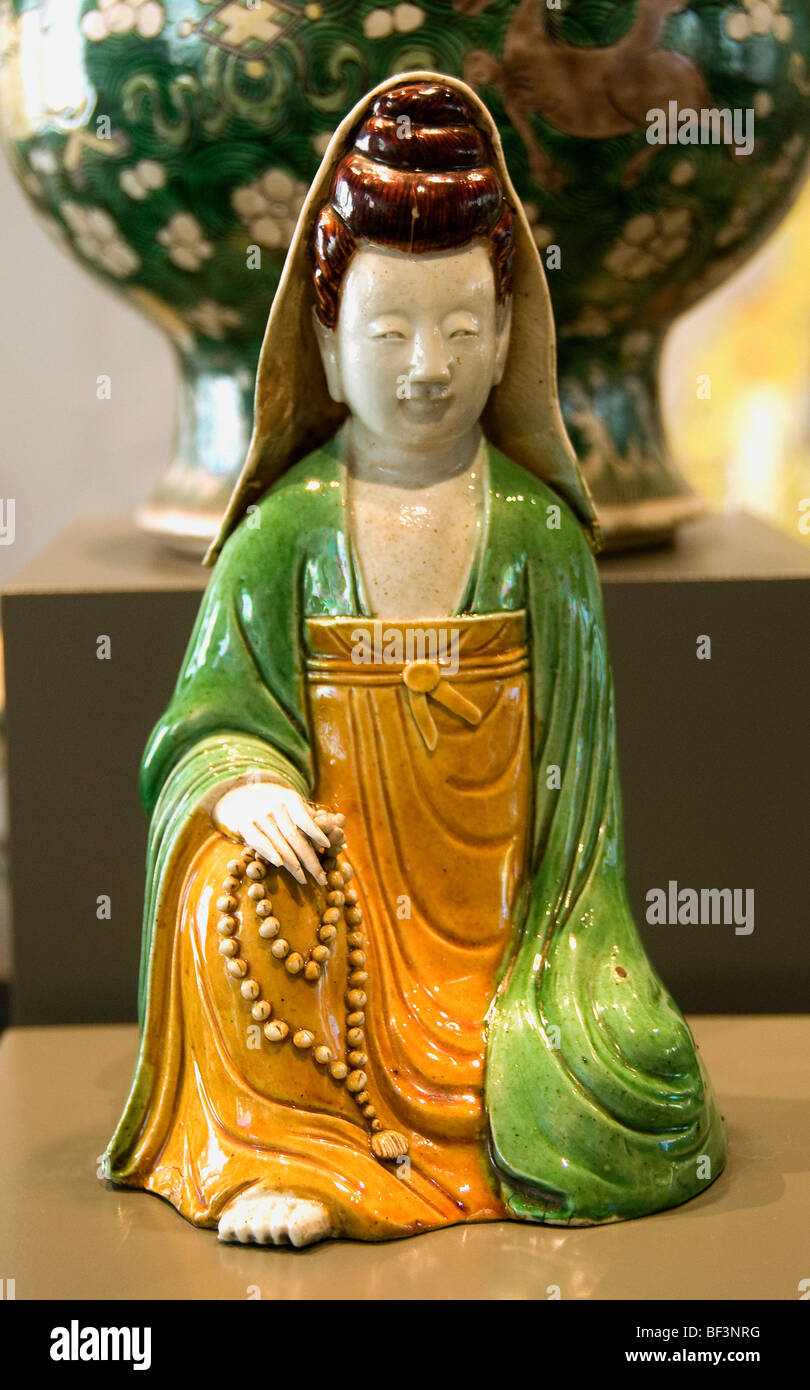 Guanyin Kangxi 1700 porcelain China Chinese Stock Photo