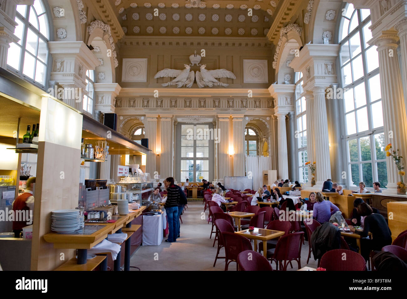 GLORIETTE CAFE, SCHONBRUNN  PALACE GARDENS, VIENNA. AUSTRIA. Stock Photo