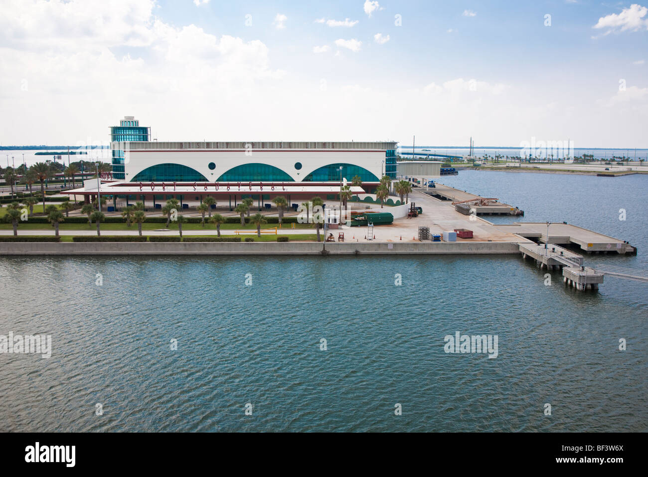 Cape Canaveral, FL, USA - August 2008 - Cruise ship terminal at Cape Canaveral, Florida Stock Photo