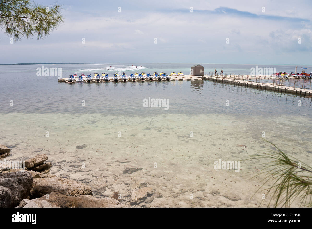 Coco Cay, Bahamas August 2008 Waverunner Jet Ski rental dock