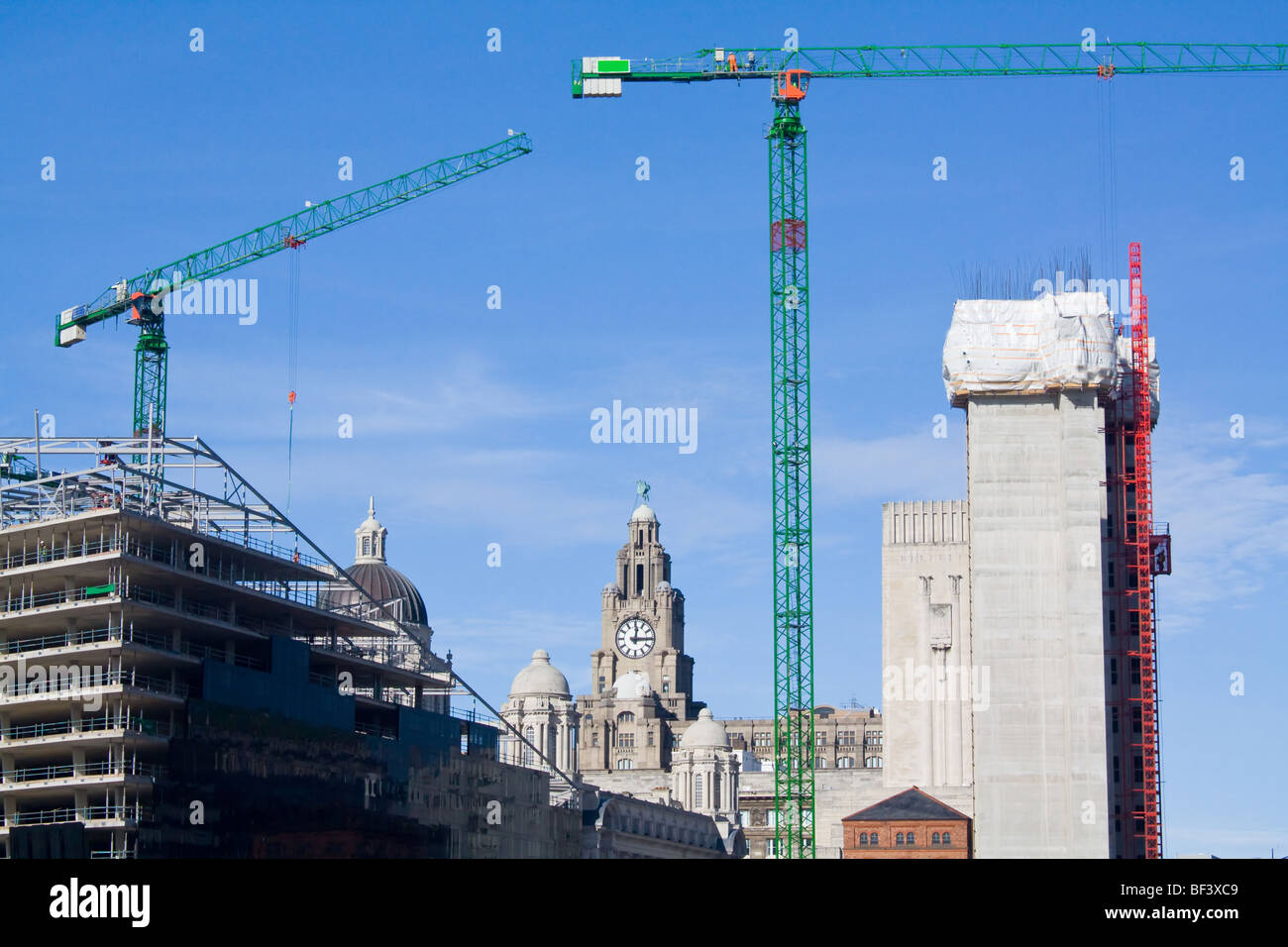 construction site on liverpool mann island Stock Photo Alamy