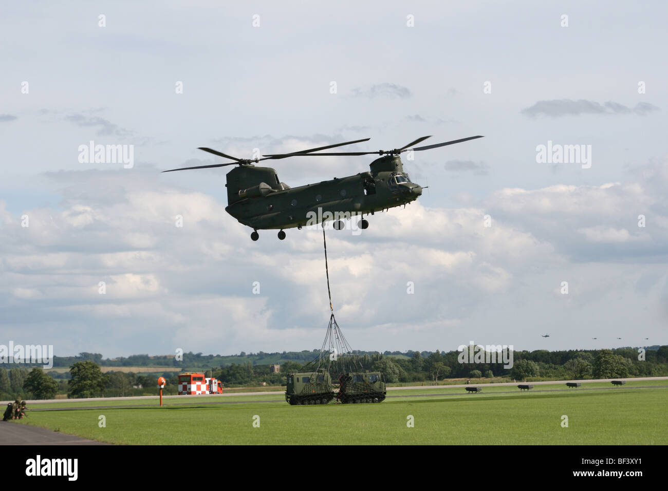 The Chinook is a very capable and versatile support helicopter that can be operated in many diverse environments. Stock Photo