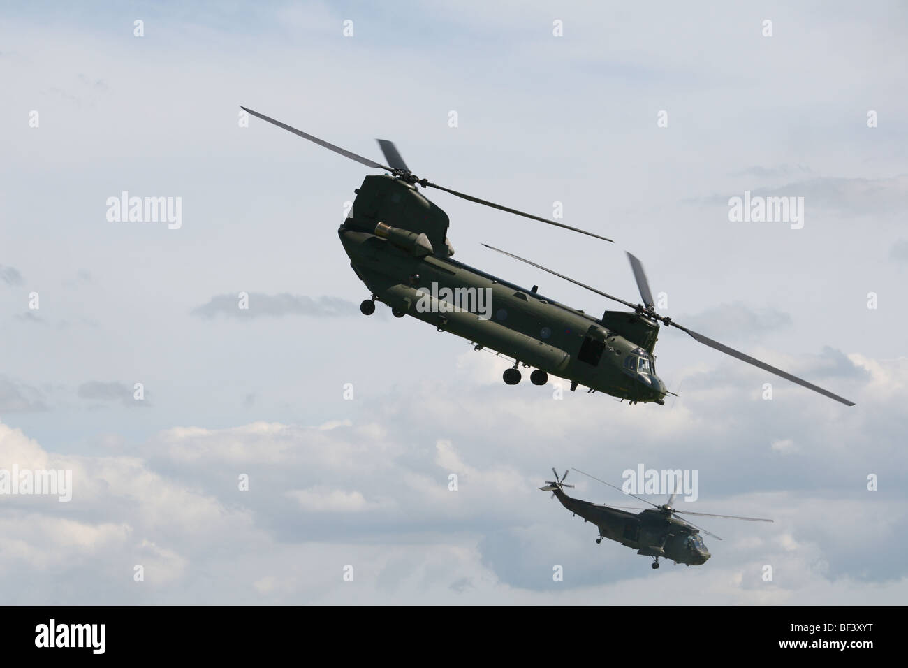 The Chinook is a very capable and versatile support helicopter that can be operated in many diverse environments. Stock Photo