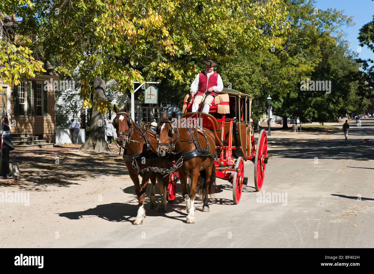 Horses and Carriage on Duke of Gloucester Street (the main street