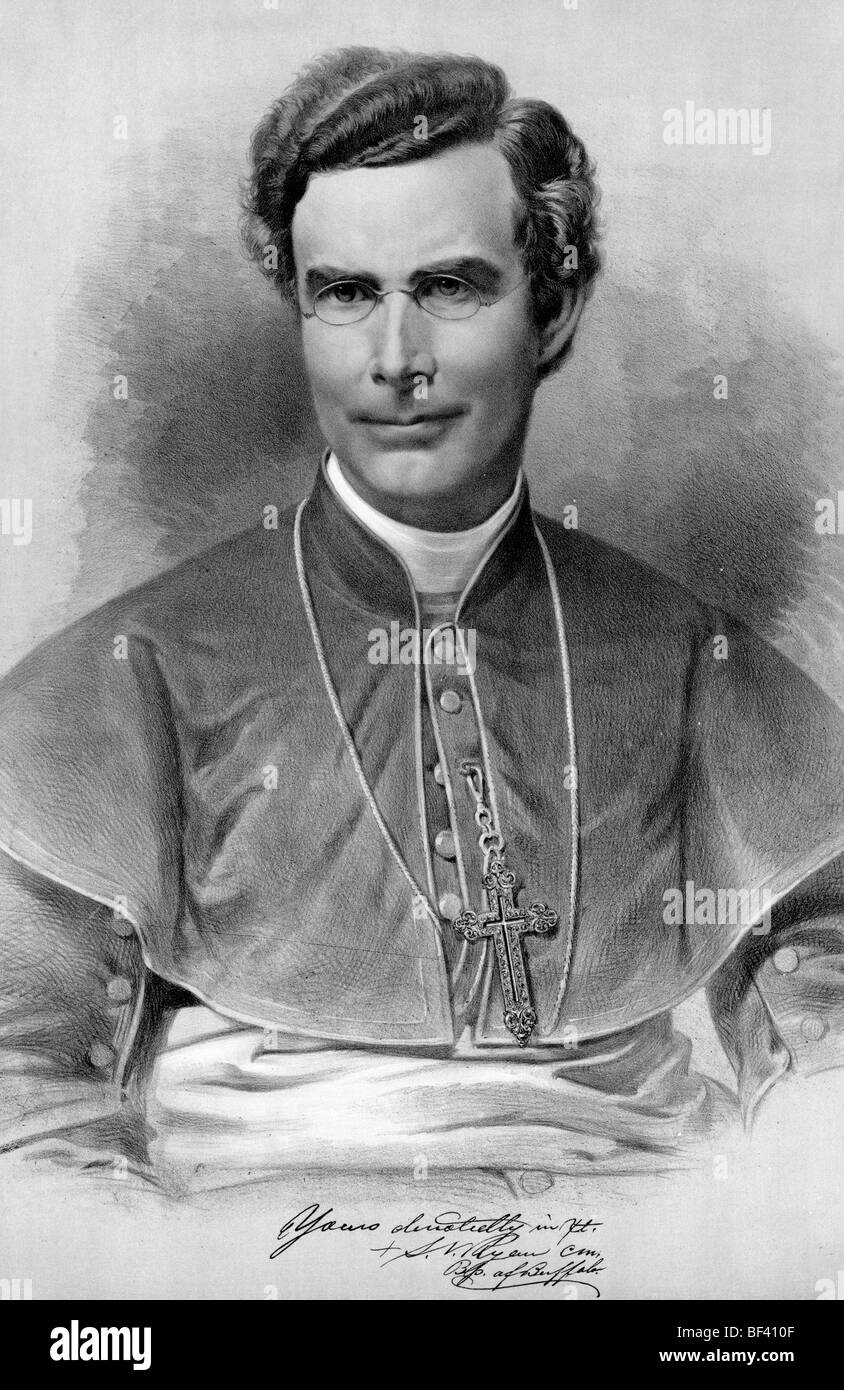 Portrait of Bishop Stephen Vincent Ryan (January 1, 1826—April 10, 1896) , Diocese of Buffalo Stock Photo