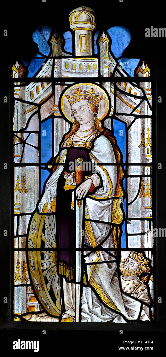 Stained glass window st catherine hi-res stock photography and images ...