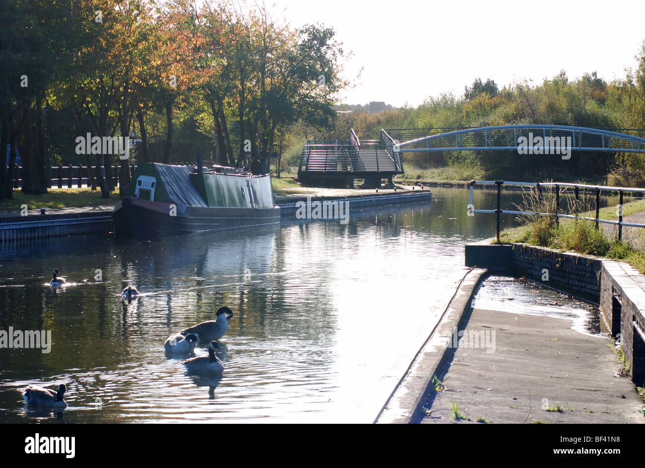 Wyrley and Essington Canal at Brownhills, West Midlands, England, UK Stock Photo