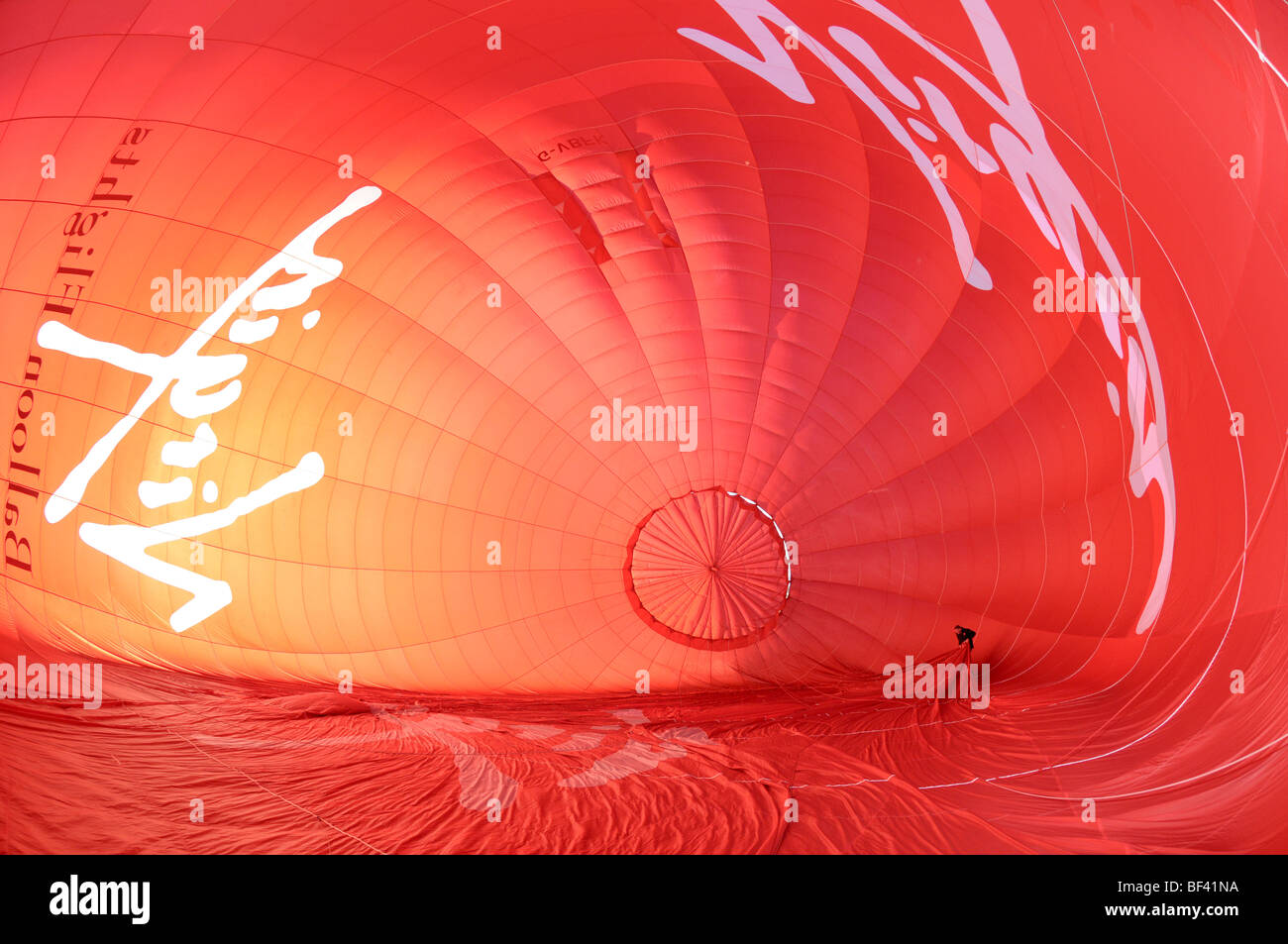Inside hot air balloon Stock Photo Alamy