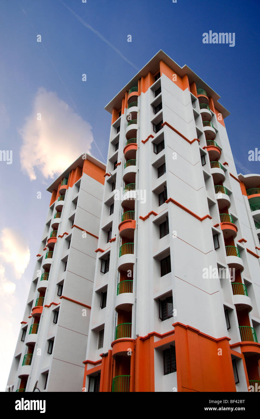 Apartment building exterior, India Stock Photo