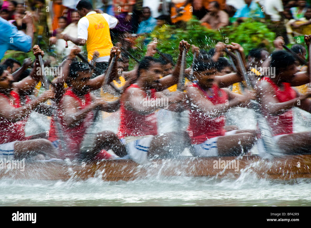 Snake Boat race during onam celebrations in Kerala, India Stock Photo