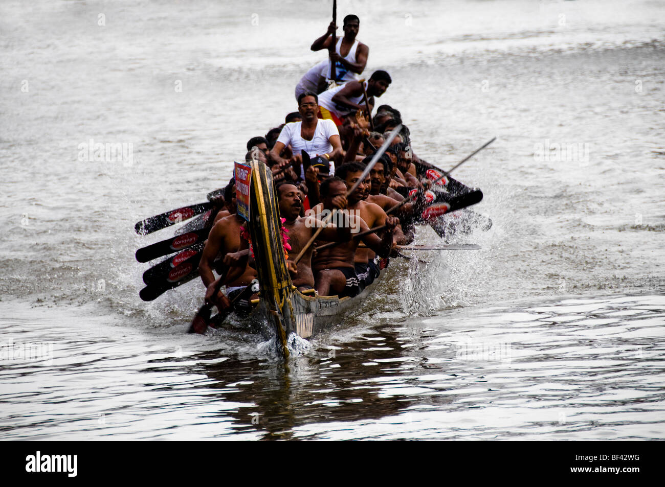Boat race during onam celebrations in Kerala, India Stock Photo