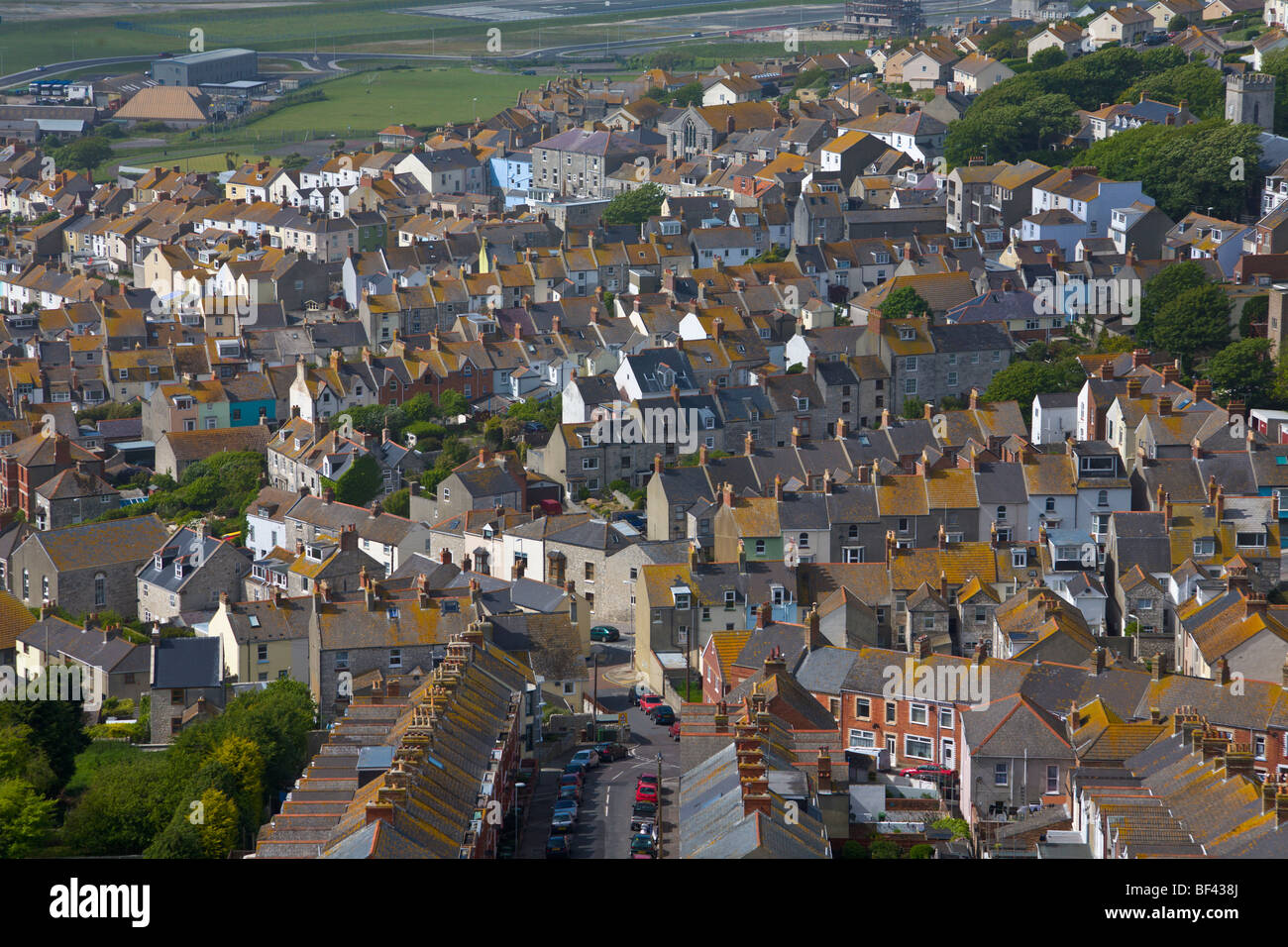 Houses Portland Dorset England Stock Photo Alamy