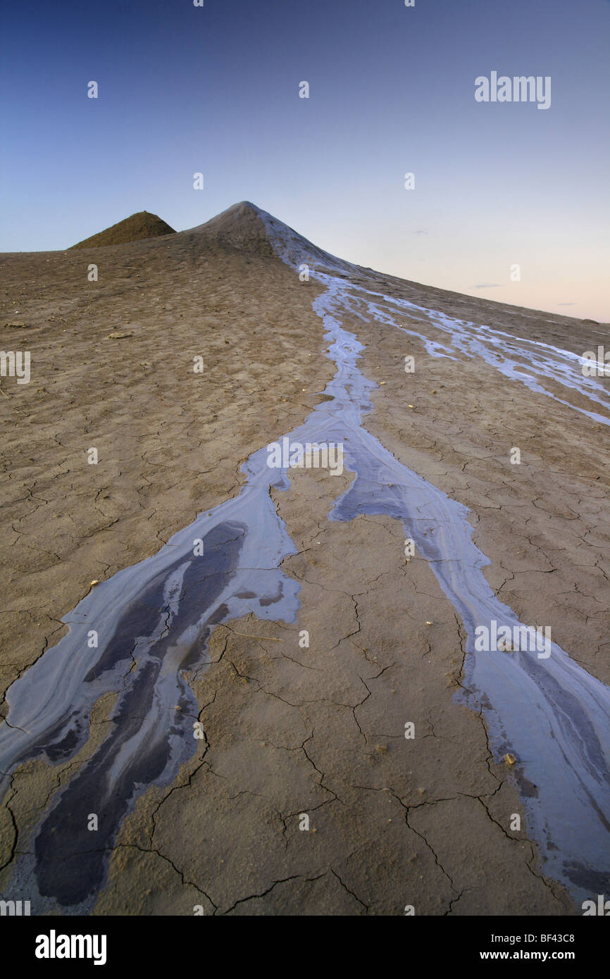 Mud flow from a volcano Stock Photo