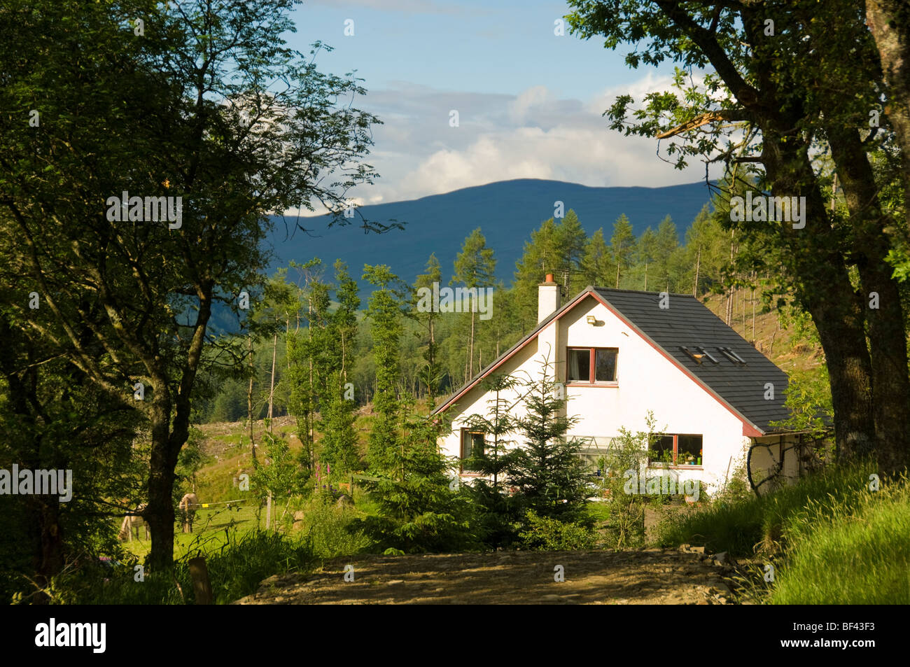 Remote holiday cottage. Balquhidder, Perthshire, Scotland Stock Photo