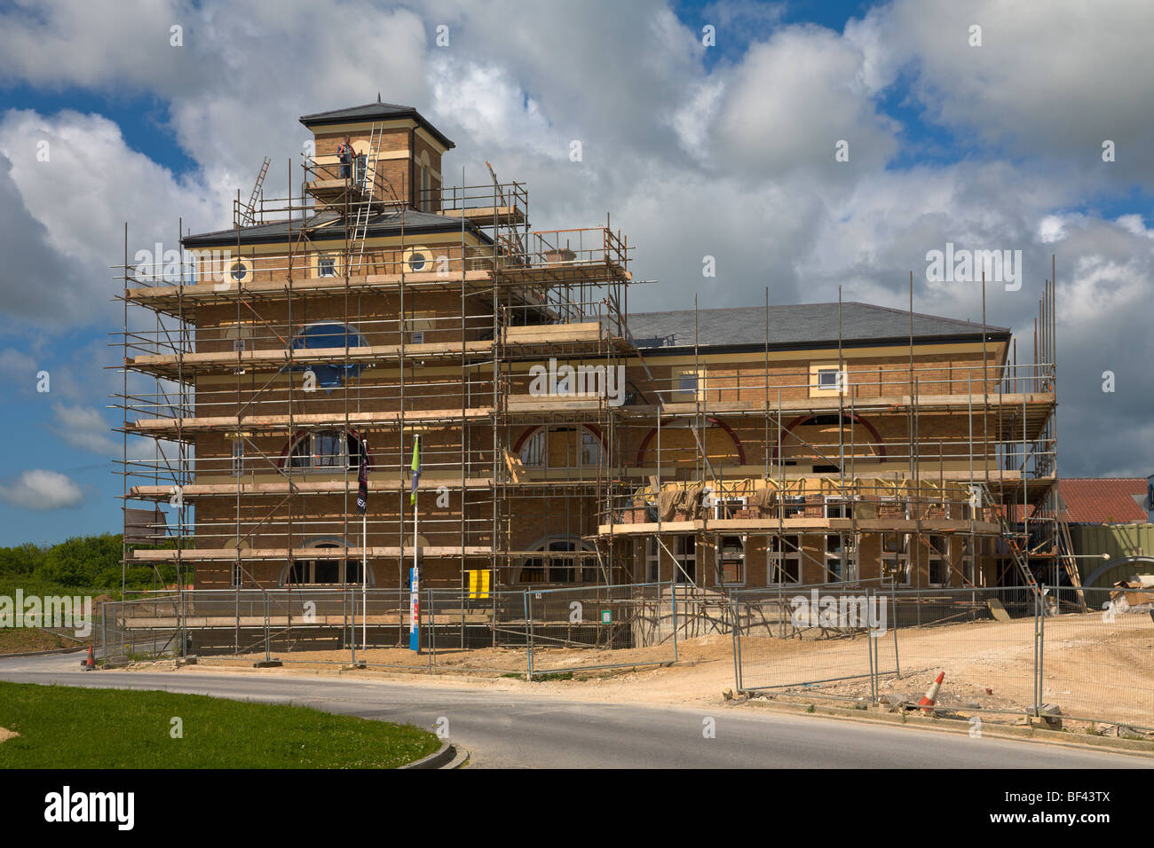 New homes being built at Poundbury Dorchester Dorset England Stock