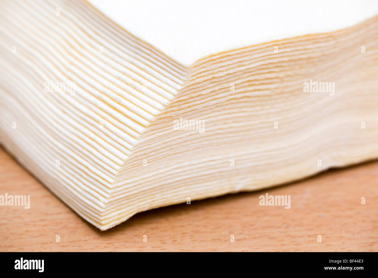 cream serviettes or napkins Stock Photo Alamy