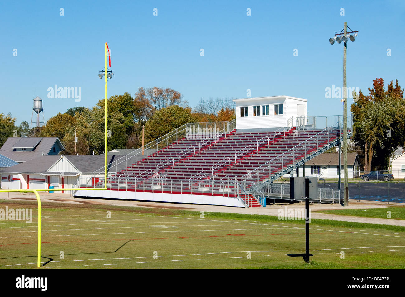 A classic high school football field in the rural US Stock Photo Alamy