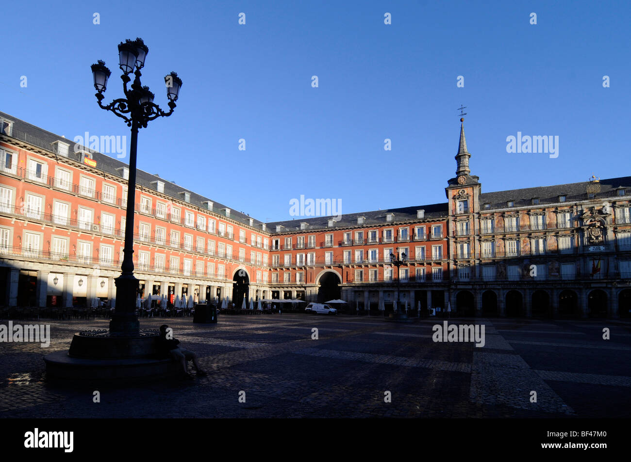 View of plaza Mayor, the main square in central Madrid. Stock Photo