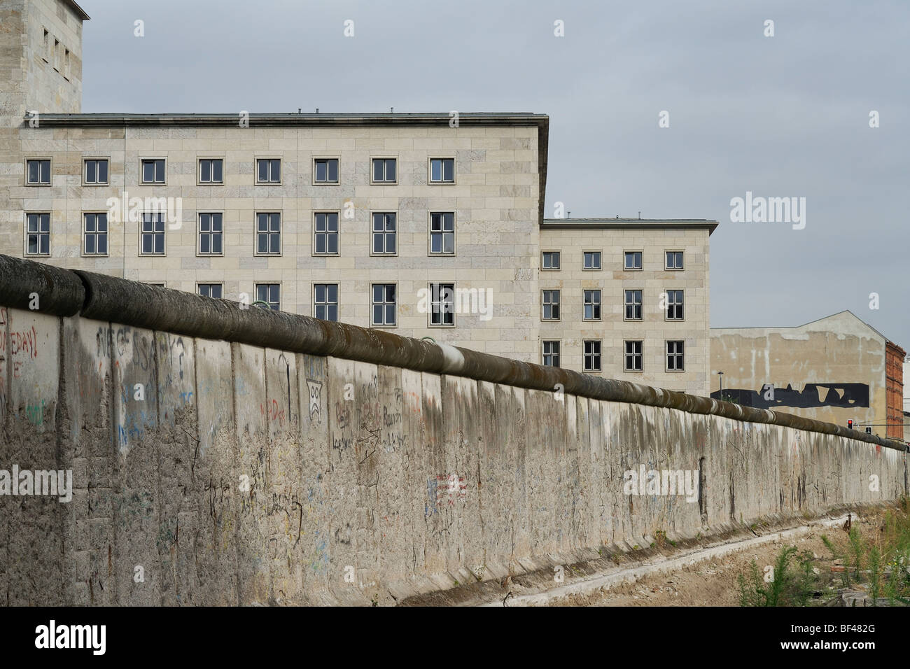Berlin Germany Berlin Wall On Niederkirchnerstrasse And Stock