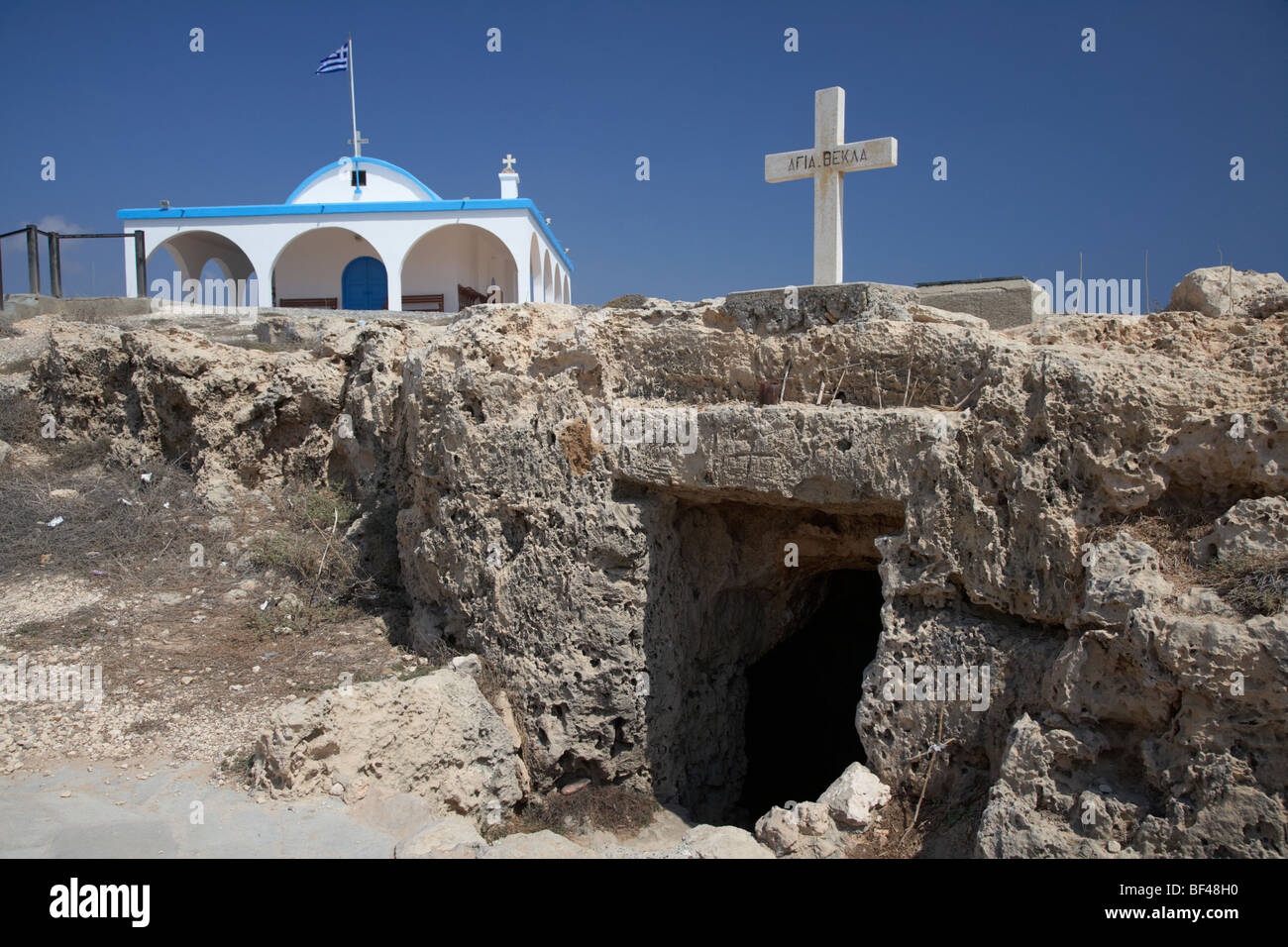 Ayia Thekla Church High Resolution Stock