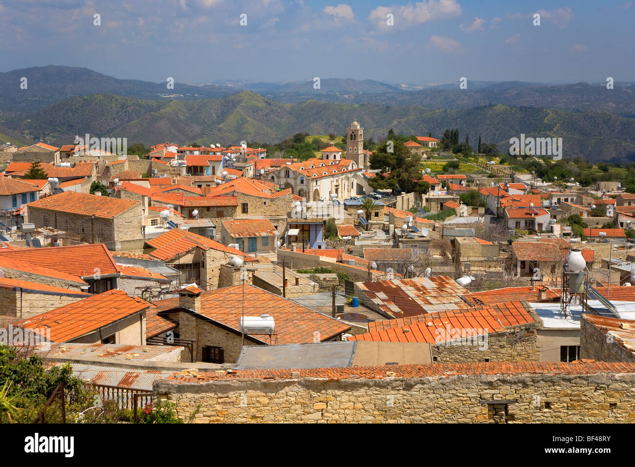 City view, Lefkara, Cyprus, Greece, Europe Stock Photo