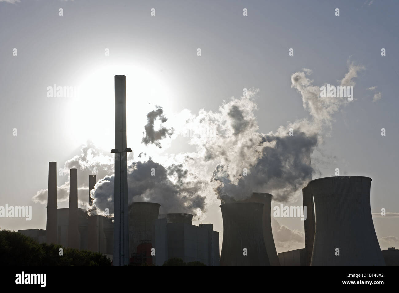 Coal-fired power station, western Germany. Stock Photo