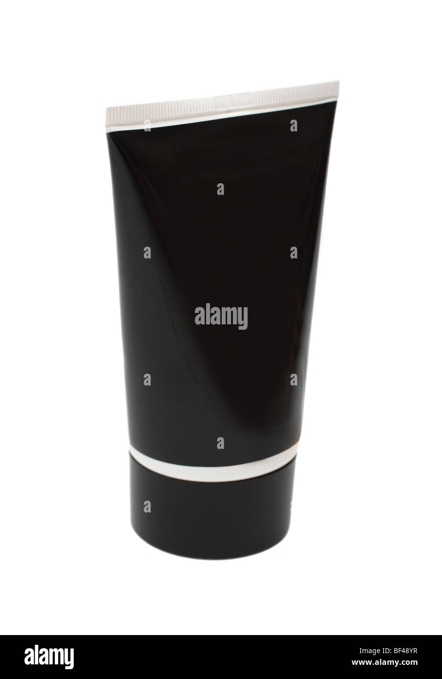 black cosmetics tube isolated on white background Stock Photo - Alamy