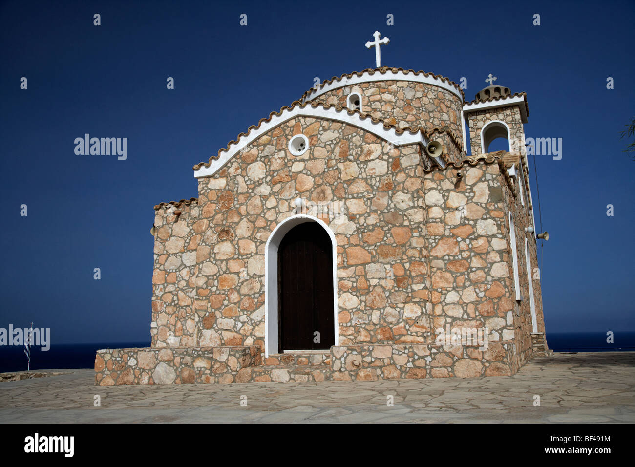 prophet elias church profitis ayios elias hilltop protaras republic of cyprus Stock Photo