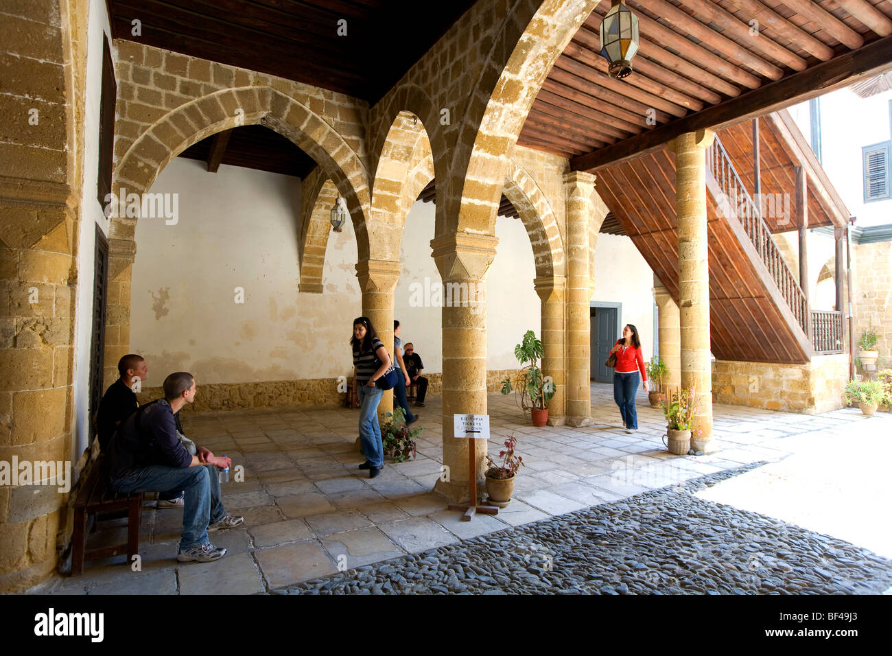 House of Hadjigeorgakis Kornesos, ethnological museum, courtyard, Nicosia, Cyprus, Greece, Europe Stock Photo