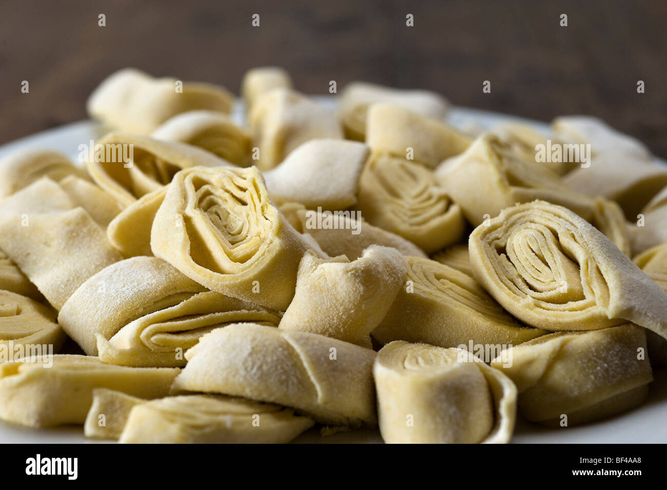 Homemade pasta polenta Stock Photo
