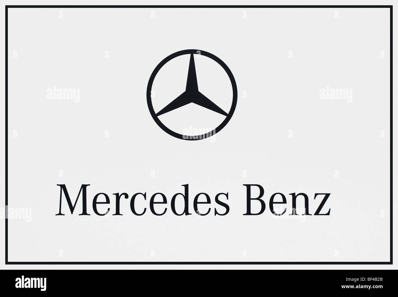 Mercedes Benz logo, Daimler AG Stock Photo