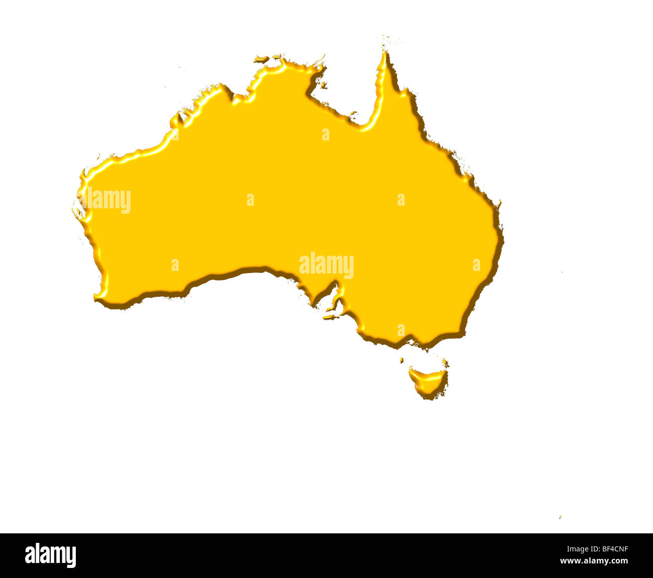 Australia 3d map with national color Stock Photo Alamy