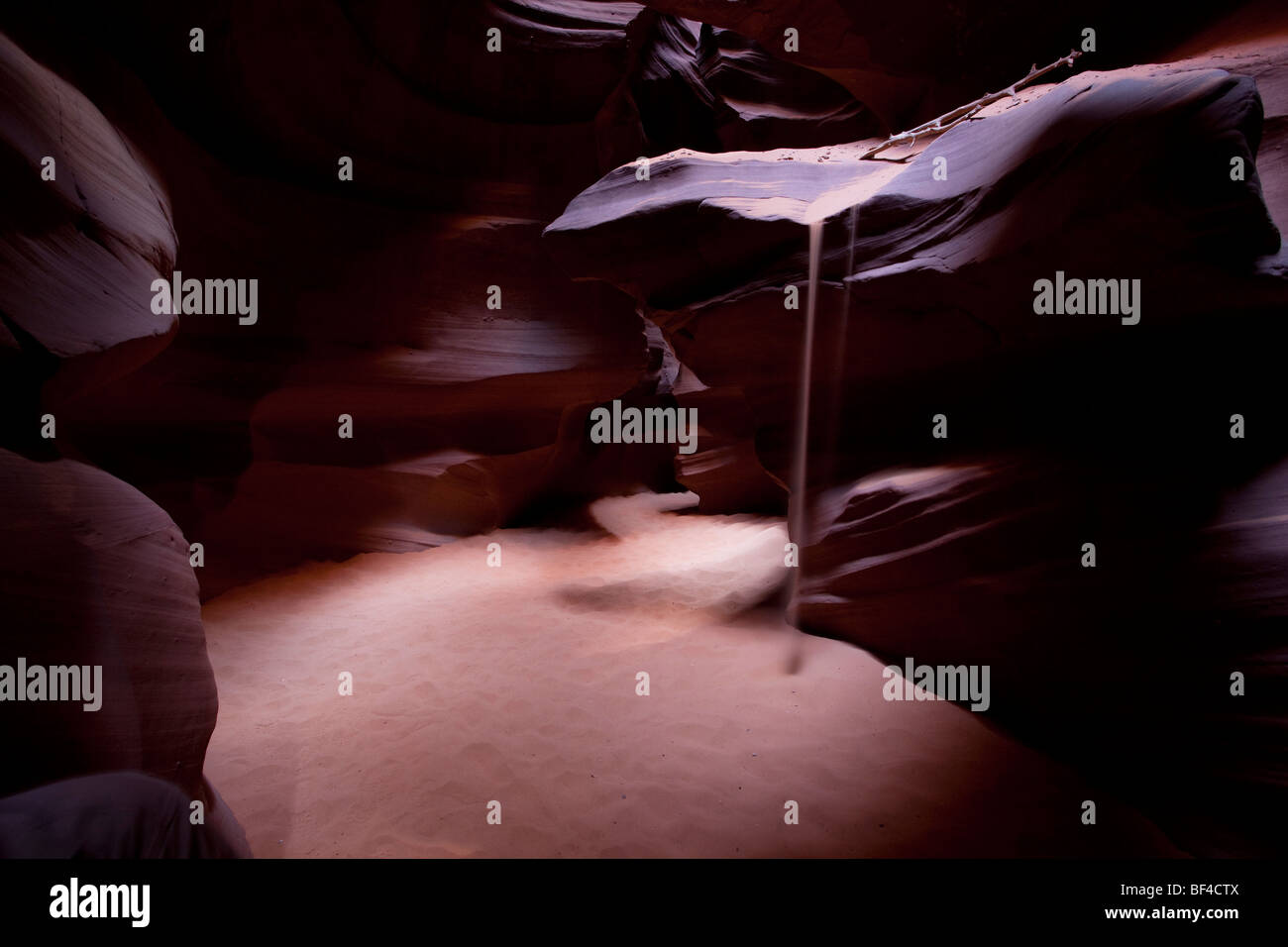 Sandfall, Upper Antelope Canyon, Navajo Nation, Page, Arizona Stock ...