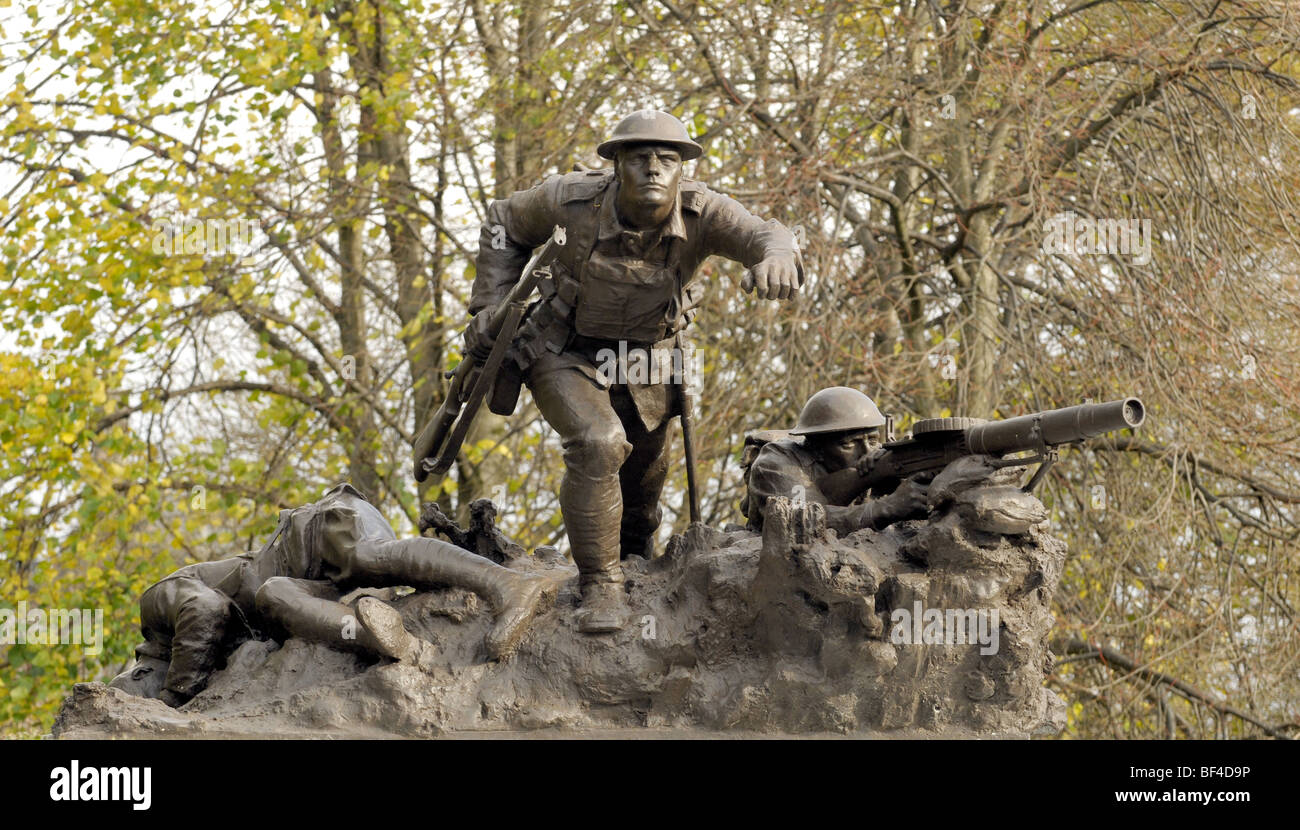 War memorial in Kelvingrove Glasgow. Stock Photo