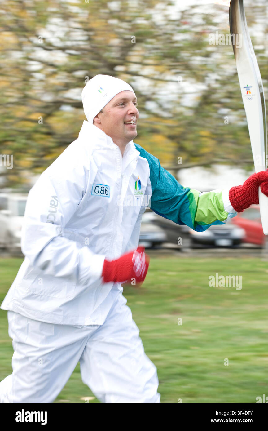 The 2010 Olympic Torch Relay began in Victoria, British Columbia, Canada on Friday, October 30. Stock Photo