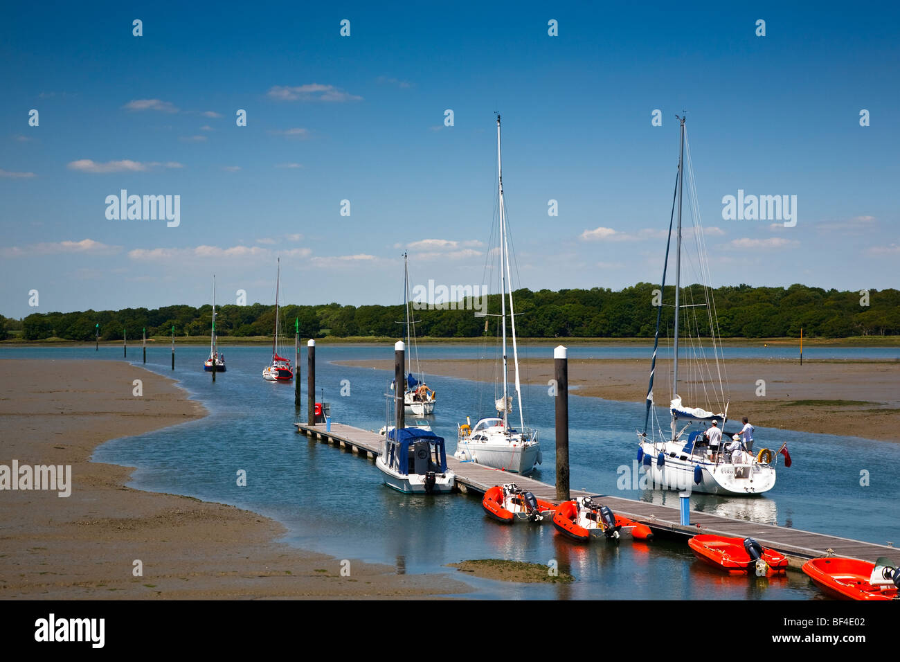 The entrance to Chichester marina from Chichester harbour, West Sussex