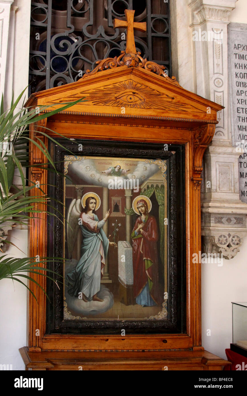 Large Minas Church, Episcopal Cathedral, Heraklion or Iraklion, Crete, Greece, Europe Stock Photo