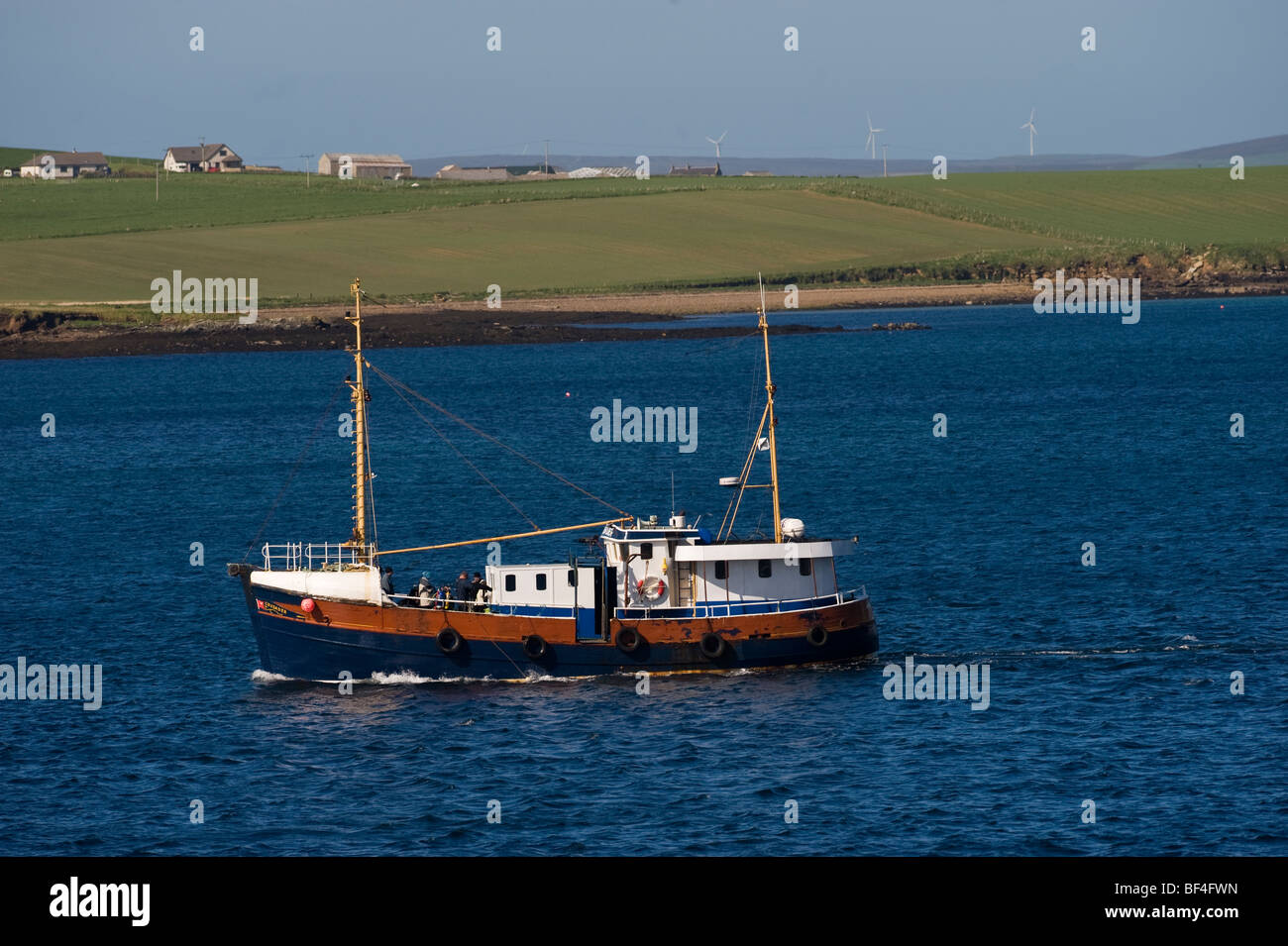 Fishing boat, Orkney Islands, Scotland, United Kingdom, Europe Stock Photo