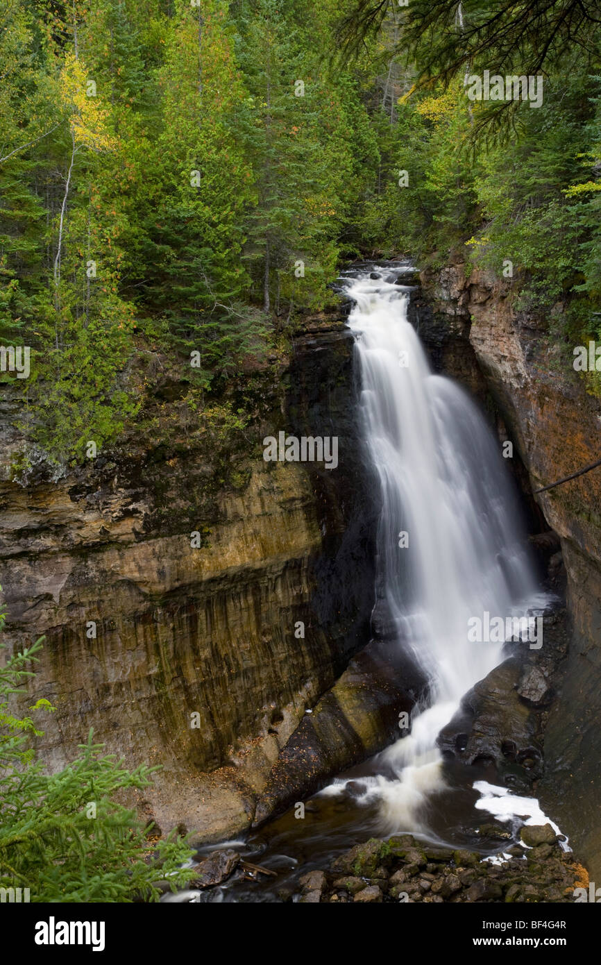 Miners Falls, Pictured Rocks National Lakeshore, Michigan Stock Photo