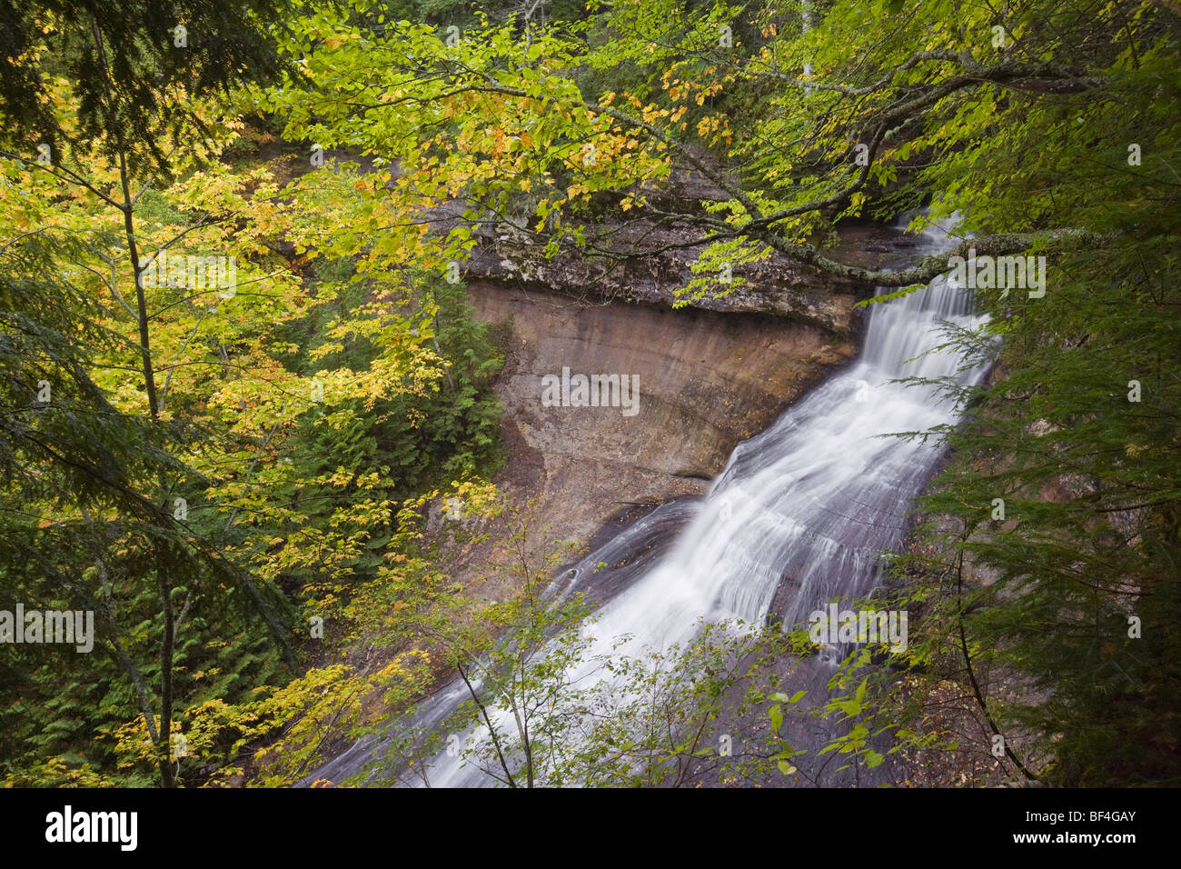 Chapel Falls, Pictured Rocks National Lakeshore, Michigan Stock Photo