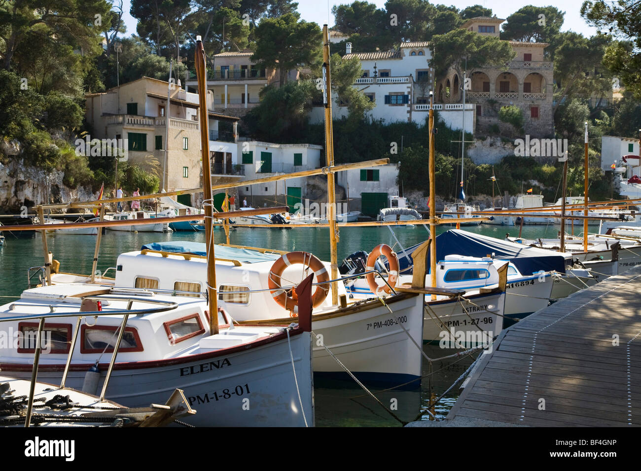 Harbour of Cala Figuera, Mallorca, Majorca, Balearic Islands, Mediterranean Sea, Spain, Europe Stock Photo