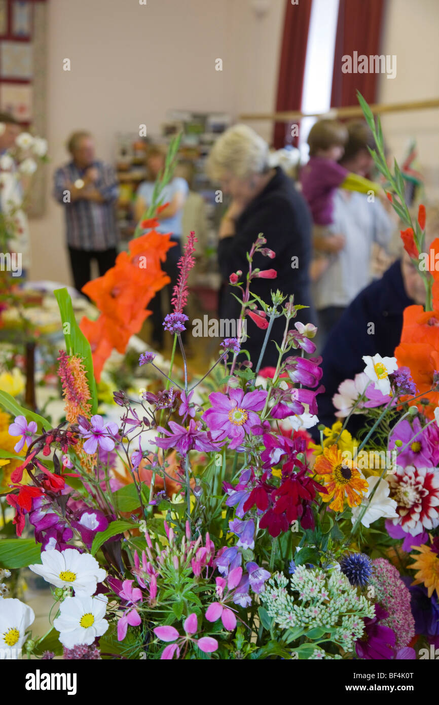 flowers on display at Townshend Village show Stock Photo