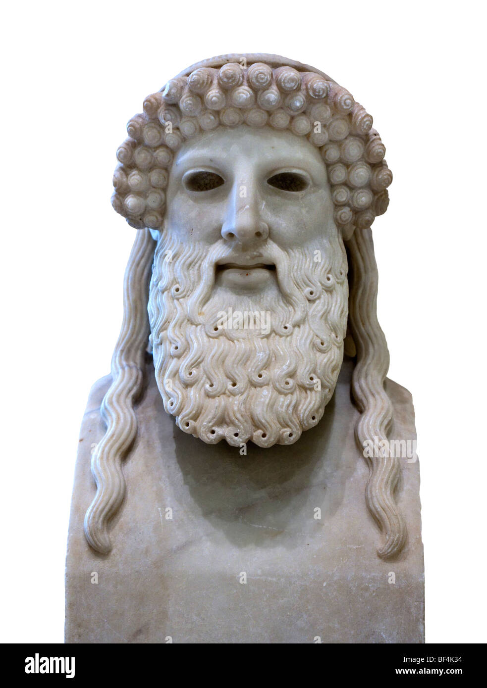 A Roman copy in Piraeus of the Hermes Propylaios (Before-the-Gates) by Alkamenes. Stock Photo