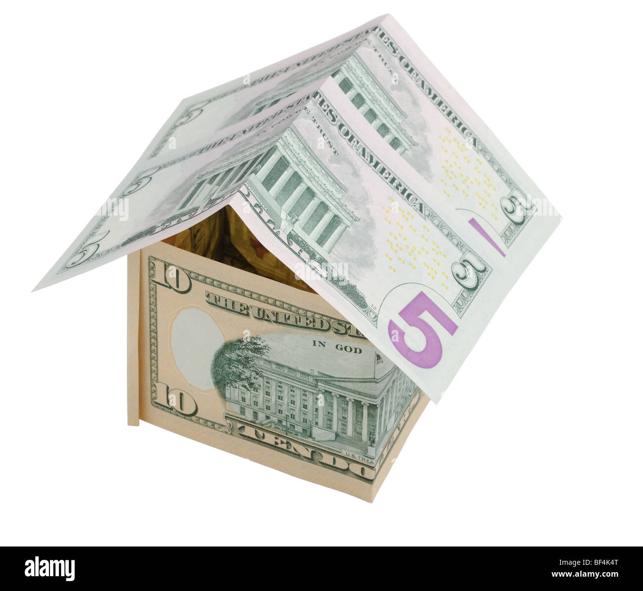 House made of dollar bills Stock Photo Alamy