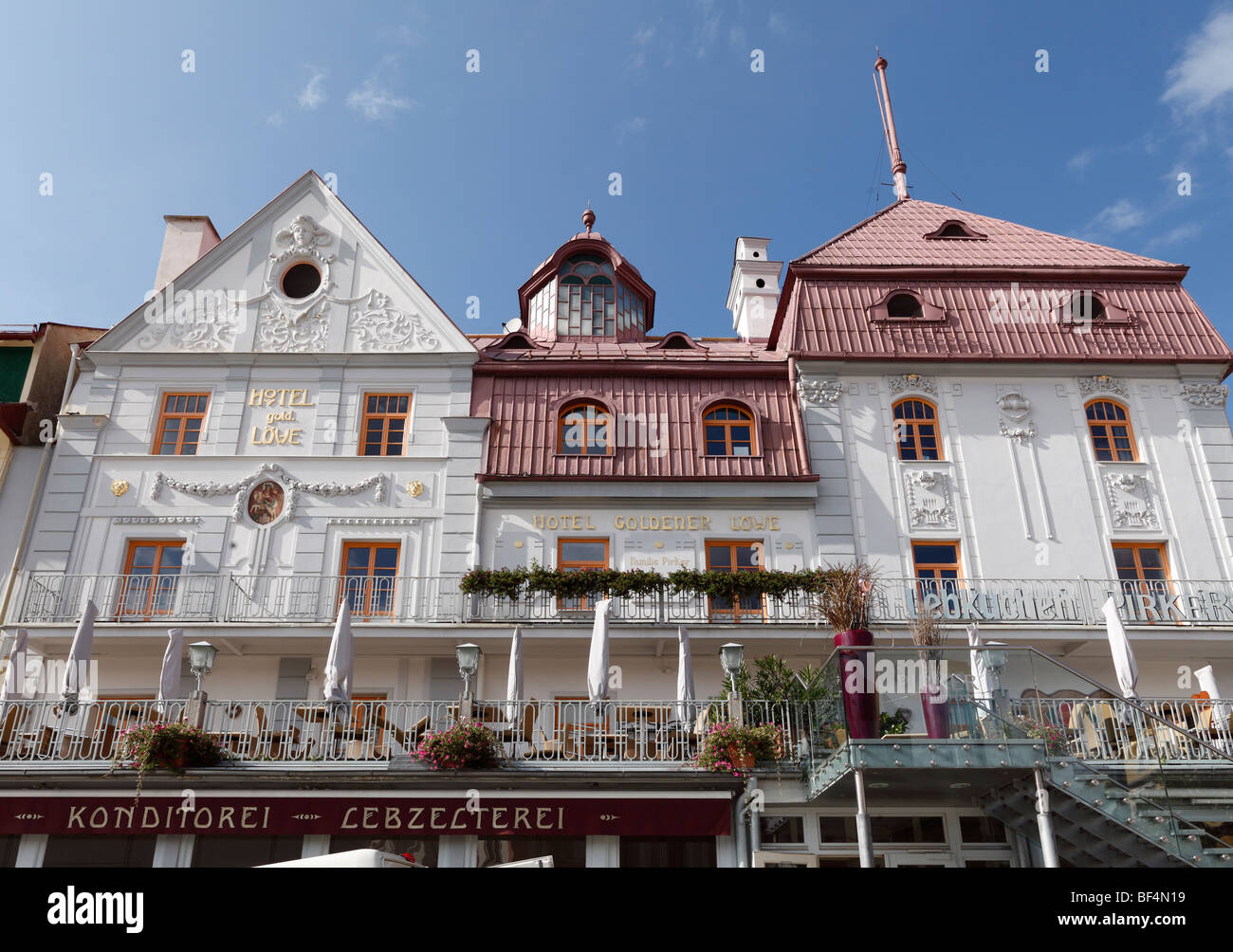Goldener Loewe Hotel, Mariazell, Styria, Austria, Europe Stock Photo