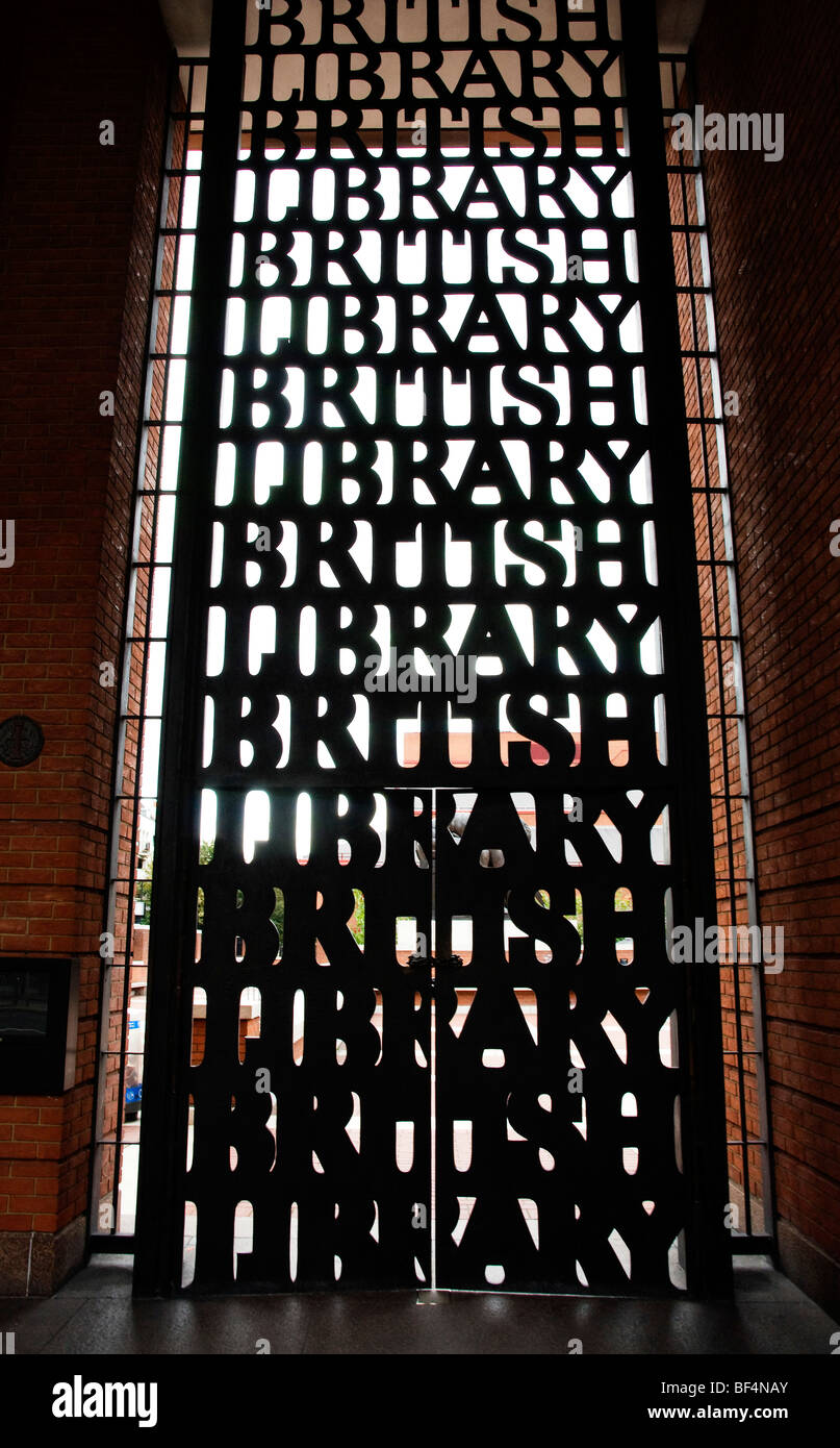 British Library doors closed Stock Photo
