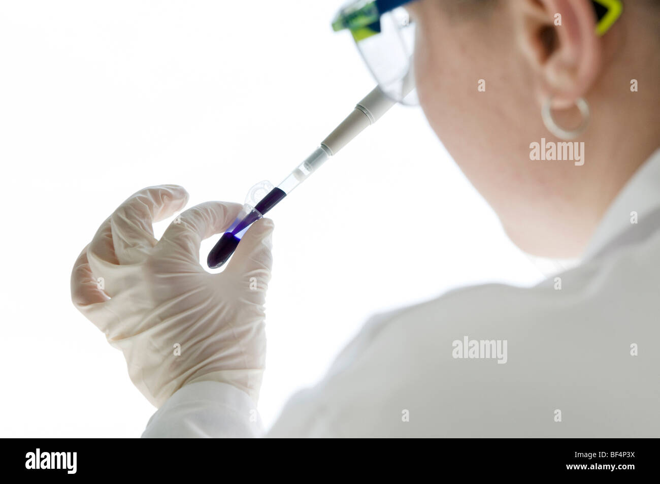 Chemist in a laboratory Stock Photo